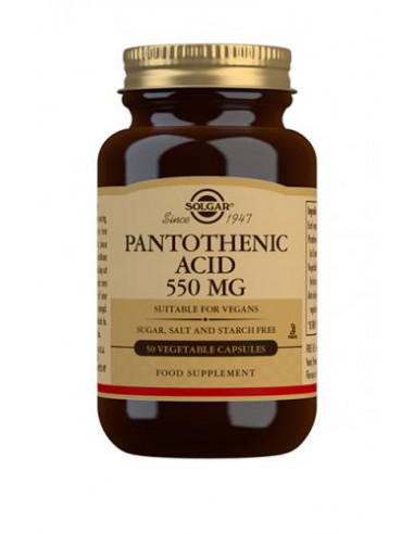 Pantothenic Acid 550 mg, 50 kaps