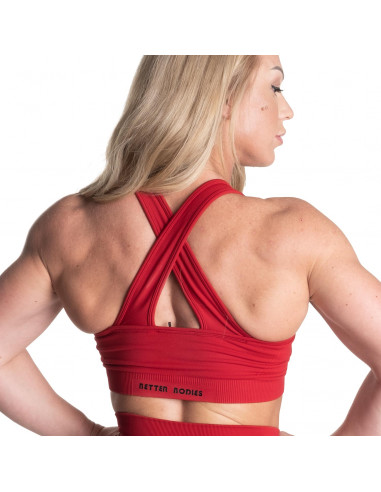 Scrunch Sports Bra, Chili Red