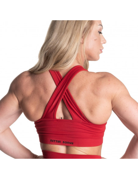 Scrunch Sports Bra, Chili Red