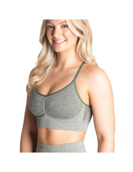 Curve Scrunch Bra, Green Melange
