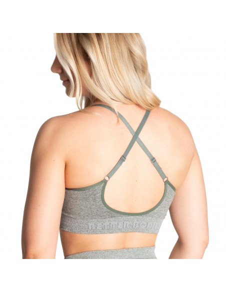 Curve Scrunch Bra, Green Melange