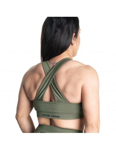 Scrunch Sports Bra, Washed Green