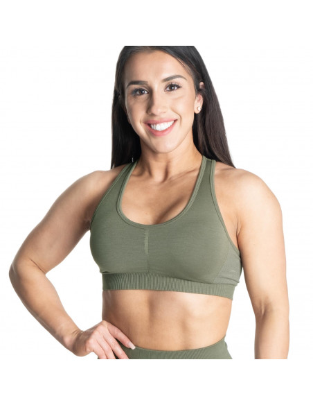 Scrunch Sports Bra, Washed Green