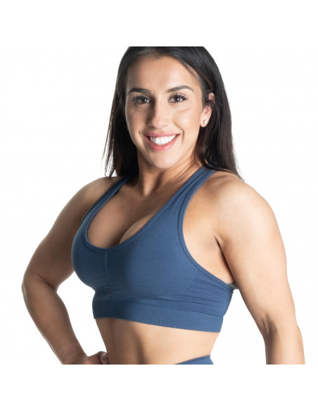 Scrunch Sports Bra, Sky Blue