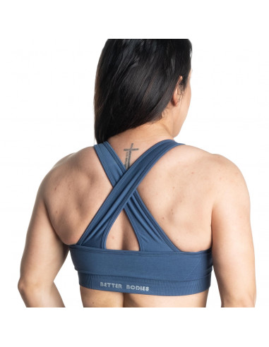Scrunch Sports Bra, Sky Blue