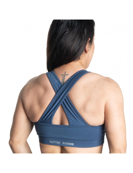 Scrunch Sports Bra, Sky Blue