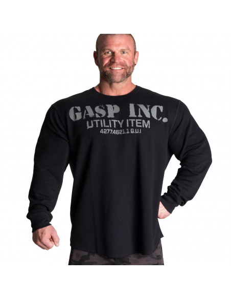 GASP Thermal Gym Sweater, Asphalt Fitwarehouse.fi