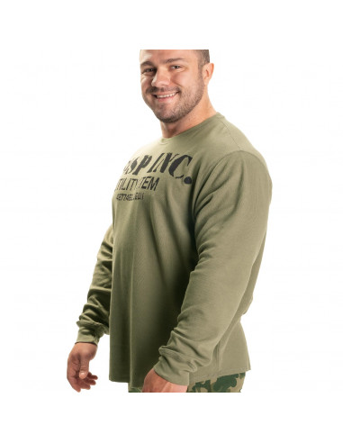 Thermal Gym Sweater, Washed Green
