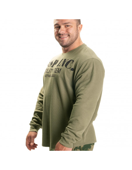 Thermal Gym Sweater, Washed Green