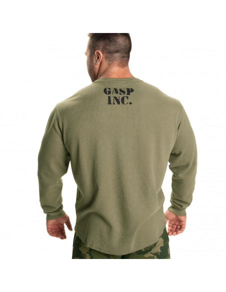 Thermal Gym Sweater, Washed Green