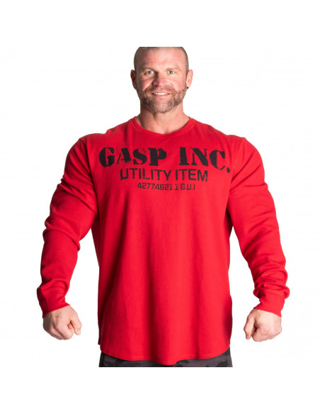 GASP Thermal Gym Sweater, Chili Red Fitwarehouse.fi
