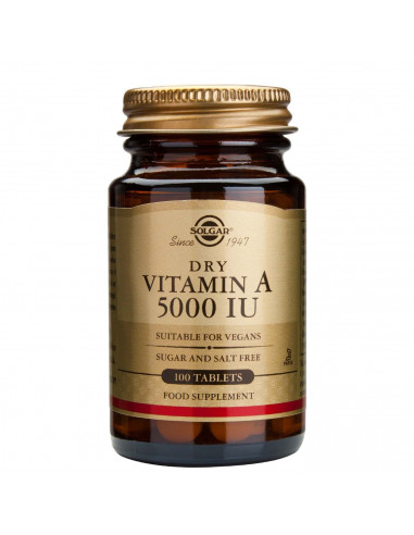 Vitamin A, 5000IU, 100 tabs