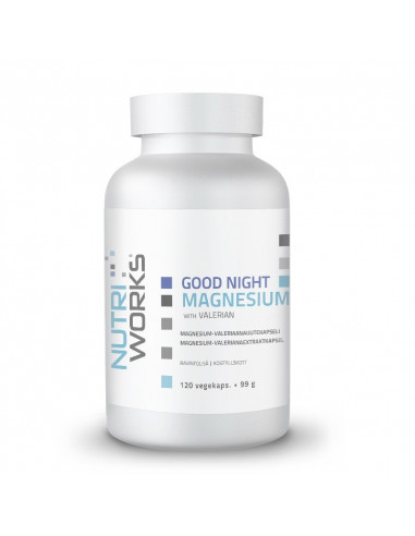 Nutri Works Good Night Magnesium with Valerian 120caps Fitwarehouse.fi