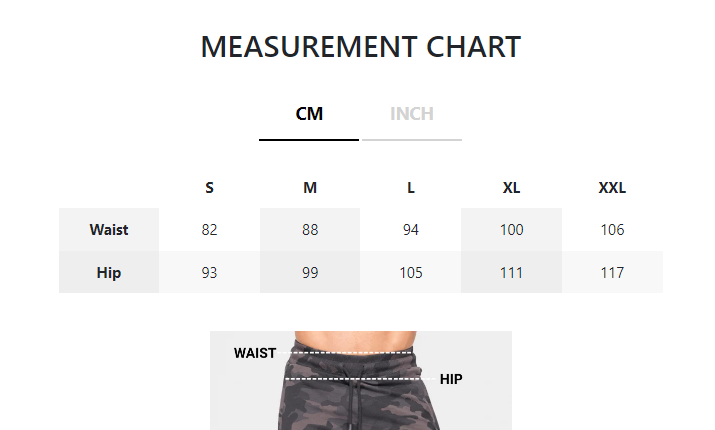 Better Bodies Loose Functional shorts size chart