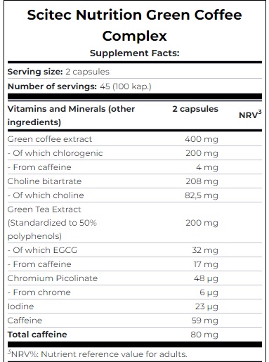 Green Coffe complex Scitec Nutrition